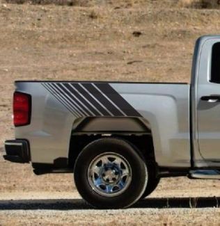 Chevrolet Silverado Hash Marks Back Stripe Vinyl Aufkleber Truck Z71 4 x 4 Offroad