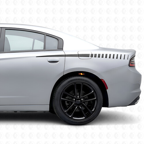 Dünne Akzent-Strobe-Streifen Seitlicher Vinyl-Aufkleber für Dodge Charger 2015-2026