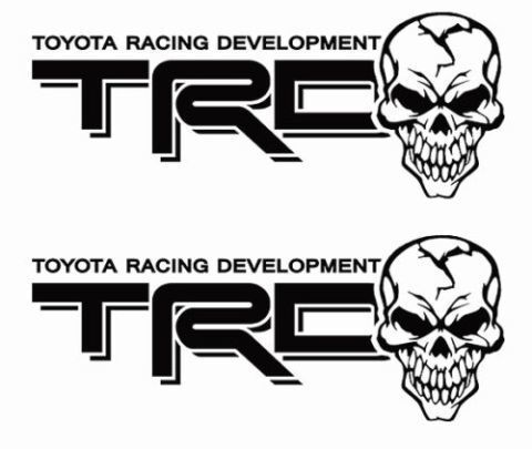 Toyota TRD Truck Offroad Racing Tacoma Tundra Skull Paar Aufkleber Aufkleber