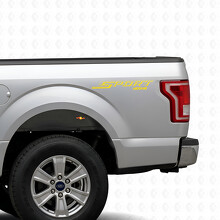 Sport 4x4 Umriss Buchstaben Seitenwand Vinyl-Aufkleber Sticker für Ford F-150 2015-2016_5
