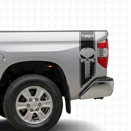 TRD Punisher Vertikale Streifen Vinyl-Aufkleber für die Seitenwand des Toyota Tundra 2016-2017