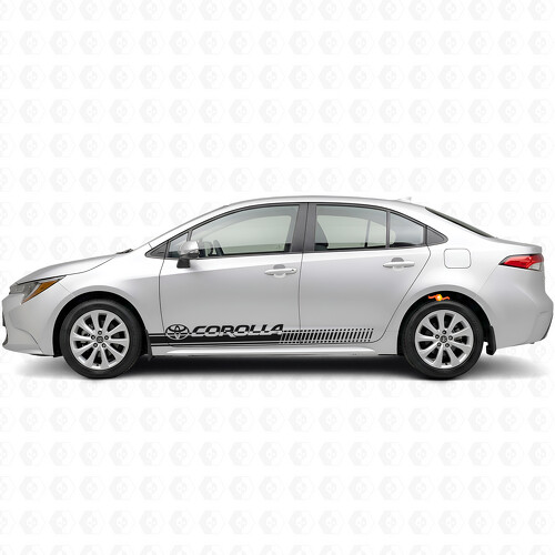 Corolla Schachbrett-Streifen Seiten Vinyl-Aufkleber für Toyota Corolla