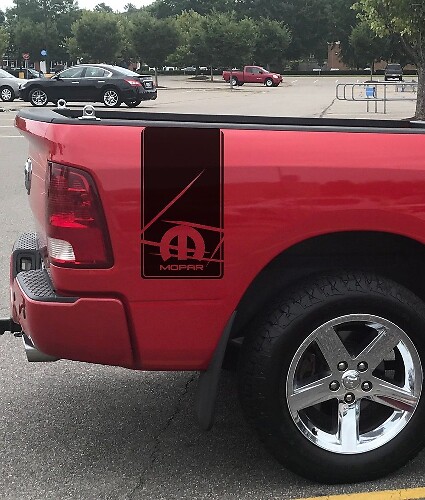 Abgenutzte Streifen Aufkleber für die Seitenwand des Bettes für Dodge Ram 1500