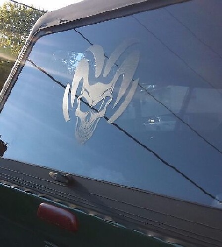 Paar LKW-Vinyl-Aufkleber benutzerdefinierte Aufkleber Dodge Ram Grafiken Totenkopf Hemi Mopar rt