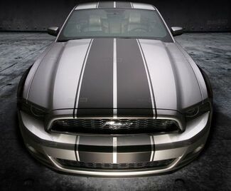 2013–2020 Ford Mustang Rally Double Over the Top Racing Stripes Graphics Decals