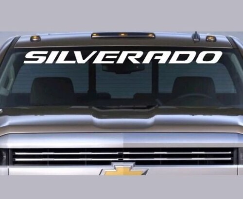 Silverado Logo Windschutzscheiben Vinylaufkleber für Chevrolet Silverado