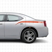 Gebogene Akzentstreifen & benutzerdefinierte Text-Seitenvinylaufkleber für Dodge Charger 2006-2010_4