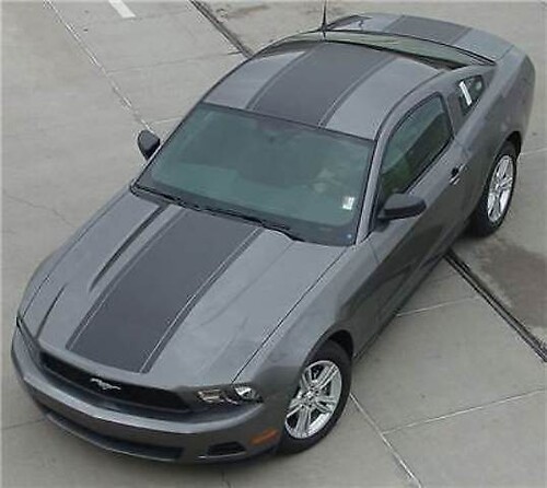 Pony Center Racing Stripe Hauben Vinyl-Aufkleber für Musclecar Mustang 2010-2012