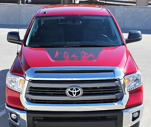 2015-2016 SHREDDER Truck Bed Hood Vinyl Graphics Any Color Sticker Decals Stripe Toyota Tundra

