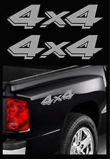 Dodge Truck 4 x 4 Off Road Ram Dakota Sport Silber Aufkleber Vinyl Aufkleber x 2