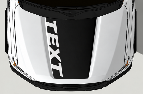 TEXT Vertikaler Motorhaubenblock Motorhauben-Vinylaufkleber für Ford F-150 2015-2017