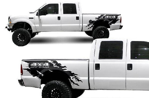 4x4 Offroad hintere Seiten-Vinylaufkleber-Kit für Musclecar F-250 1999-2006