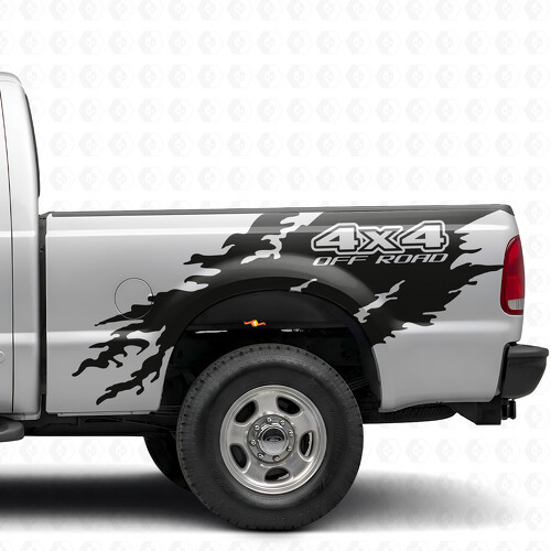 4x4 Offroad Torn Splash Kotflügel Vinyl-Aufkleber für Ford F-250 1999-2006