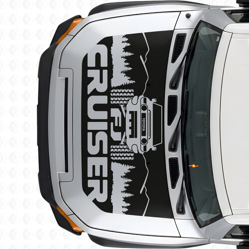 FJ Cruiser Forest Mountain Motorhauben Vinylaufkleber für Toyota FJ Cruiser