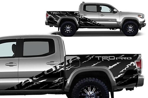 TRD Pro Used-Look Seiten-Vinylaufkleber für Toyota Tacoma 2016–2020
