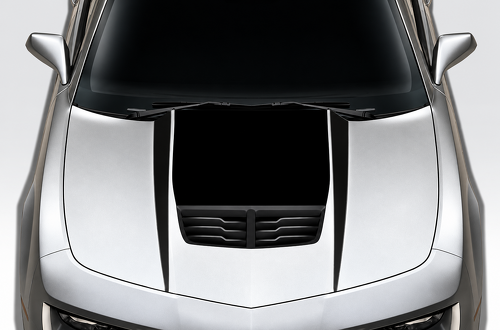 Tapered Twin Spear Hood Blackout Motorhaube Vinylaufkleber für Chevrolet Camaro 2010-2015