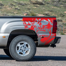 Chevrolet Silverado 1999-2007 Custom Vinyl Sticker Wrap Kit – Double Skull
 3