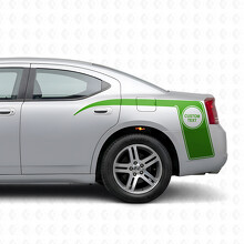 Kundenspezifischer Text & Krallen-Streifen-Stil Seitlicher Vinyl-Aufkleber für Dodge Charger 2006-2010_3