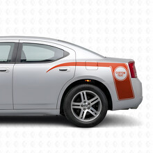 Kundenspezifischer Text & Krallen-Streifen-Stil Seitlicher Vinyl-Aufkleber für Dodge Charger 2006-2010_4