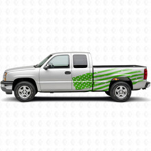 Abgenutzter amerikanischer Flaggen-Vinylaufkleber für die Seiten-Bettkabinentür für Chevrolet Silverado 1999-2007_3