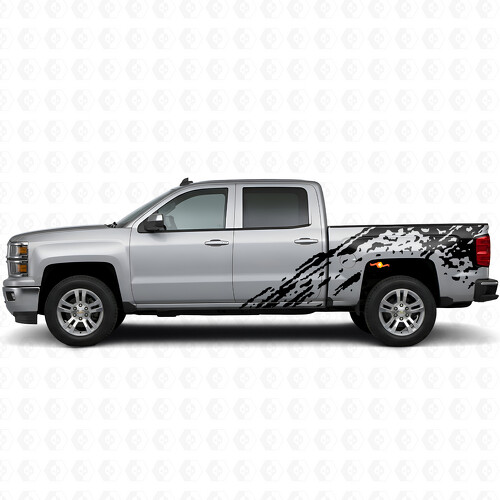 Schlamm-Spritzschutz Seitenwand Vinyl-Aufkleber für Chevrolet Silverado 2014-2017