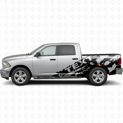 Custom Schlamm-Spritzer Seiten-Vinylaufkleber-Kit für Dodge Ram 1500-3500 2009–18