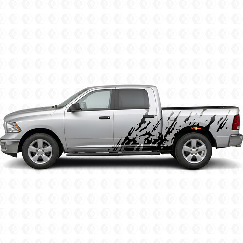 Seitlicher Vinyl-Aufkleber mit Schlamm-Spritzer-Effekt für Dodge Ram 3500