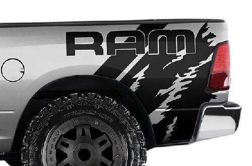 Ram Used-Look Heck Seiten Vinyl Aufkleber Set für Dodge Ram 1500-3500 2009-18