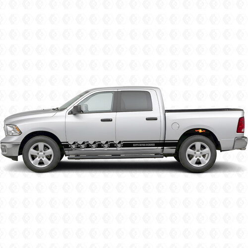 Death Before Dishonor Streifen Seiten Vinylaufkleber für Dodge Ram 1500