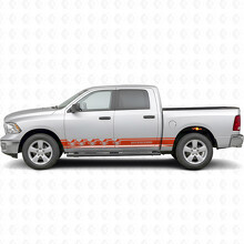 Death Before Dishonor Streifen Seiten Vinylaufkleber für Dodge Ram 1500_4