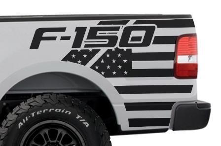 USA Flag Seitenbett Vinyl Aufkleber Set für Musclecar Truck 2004-2008