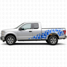 Großes Reifenspuren-Streifen Seiten-Vinyl-Dekor Kit für Musclecar Truck 2015-2017_2