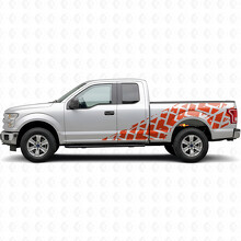 Großes Reifenspuren-Streifen Seiten-Vinyl-Dekor Kit für Musclecar Truck 2015-2017_4