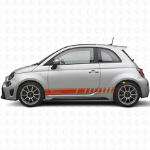 Rennstreifen Seiten Vinyl Aufkleber für Fiat 500_4