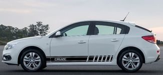 2 x mehrfarbiger Grafik-Chevrolet-Cruze-Auto-Symbol-Racing-Vinyl-Aufkleber