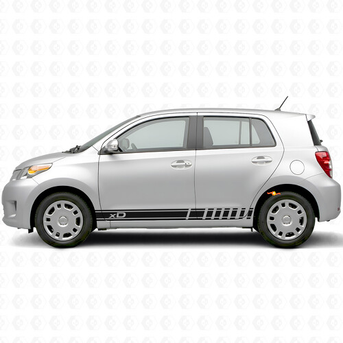 xD Logo Akzentstreifen Seitlicher Vinyl-Aufkleber Satz für Scion xD