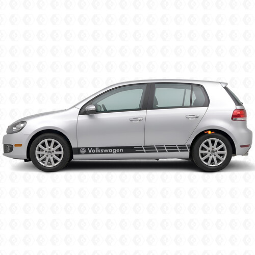 VW Logo Racing Streifen Seiten Vinyl Aufkleber für Volkswagen Golf_1