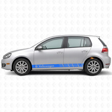 VW Logo Racing Streifen Seiten Vinyl Aufkleber für Volkswagen Golf_2