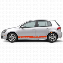 VW Logo Racing Streifen Seiten Vinyl Aufkleber für Volkswagen Golf_4