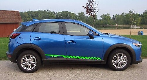 Racing Graphic Stripe Auto-Vinyl-Aufkleber für Mazda CX-3 2015–2018