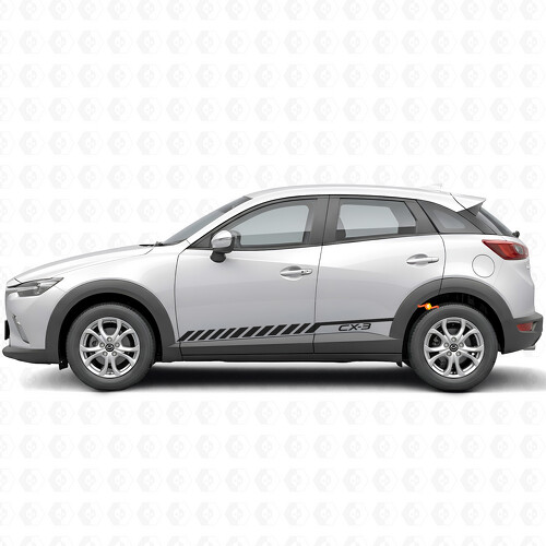 Racing-Stripes-Türseitiger Vinyl-Aufkleber für Mazda CX-3