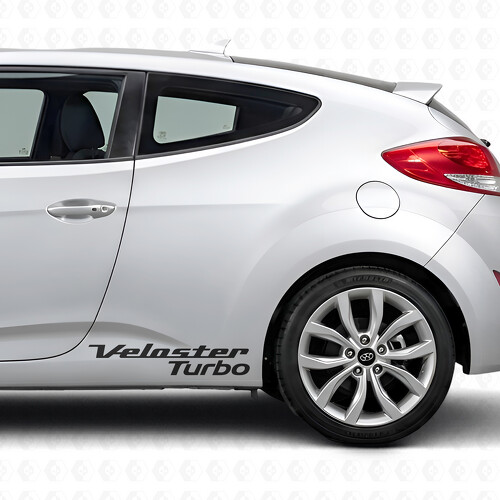 Veloster Turbo Schriftzug Tür Seiten Vinyl Aufkleber Sticker für Hyundai Veloster