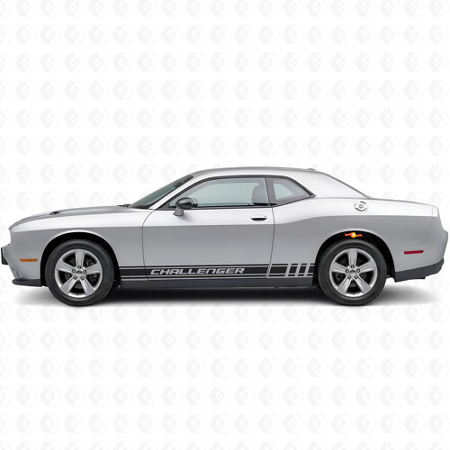 Challenger Schriftzug Racing-Streifen Seiten-Vinylaufkleber für Dodge Challenger