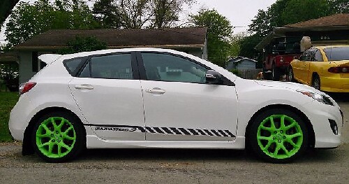 Racing Graphic Stripe Car Side Vinyl Aufkleber Aufkleber für Mazdaspeed 3 2007–2013