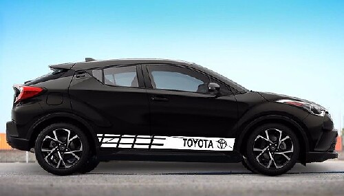 Mehrfarbiger Grafik-Aufkleber für Toyota C-HR / RAV4 / Highlander Car Racing