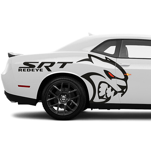 Srt redeye Hellcat Side Heck -Kotflügeltattelung Aufkleber Grafik für Dodge Challenger
