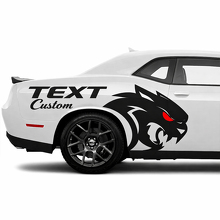 Benutzerdefinierter Text Wildtier Seiten- und hinterer Kotflügel Grafikaufkleber für Dodge Challenger 3