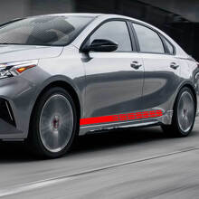 Seitliche Rennstreifen Vinyl-Aufkleber für Kia Forte 2