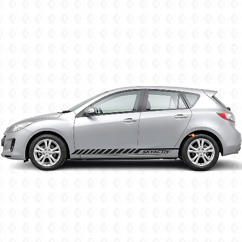 Skyactiv Schriftzug Streifen Seiten Vinyl Aufkleber Sticker für Mazda Mazda3 2011-2013