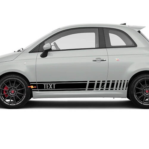Spezialanfertigung Textgrafik Racing Vinyl Aufkleber für Fiat 500 Abarth